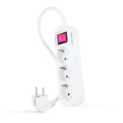 Nanocable 10.38.0003 Regleta 3 Tomas de Corriente 1.4m Blanca