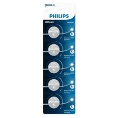 Philips CR2025P5/01B Pack de 5 Pilas de Botón Lithium 3V