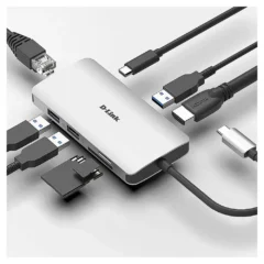 D-LINK DUB-M810 HUB USB-C 8 EN 1 HDMI ETH CARDREAD