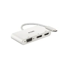 D-LINK DUB-V310 HUB USB-C 3 EN 1 HDMI DP VGA
