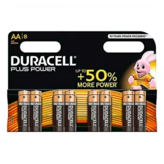 DURACELL PLUS POWER PILA ALCALINA AA LR6 BLISTER*8