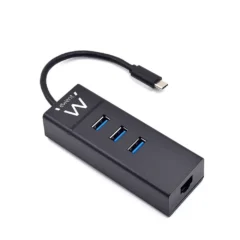 EWENT EW1141 HUB TIPO-C 3PTS.USB 3.1+1PTO. GIGABIT