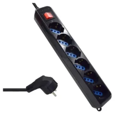 EWENT EW3924 REGLETA 6 TOMAS CON PROTECCION NEGRO