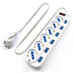 EWENT EW3932-5M REGLETA 6 TOMAS 6 INTERRUPTOR 5M