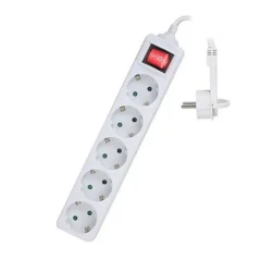 EWENT EW3955 REGLETA 5 TOMAS 1 INTERRUPTOR 1.5M