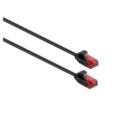 EWENT LATIGUILLO CATEGORÍA 6 U UTP SLIM 2 M. NEGRO