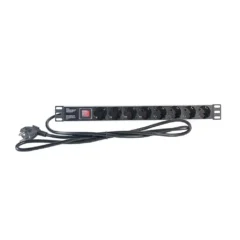 2LAN REGLETA 19" 8 SCHUKOS INTERRUPTOR
