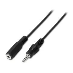 AISENS ADAPTADOR ESTEREO JACK 3.5 MACHO - HEMBRA 3M NEGRO