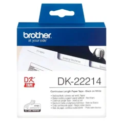 Brother DK-22214 Cinta Adhesiva de Papel de 12mm
