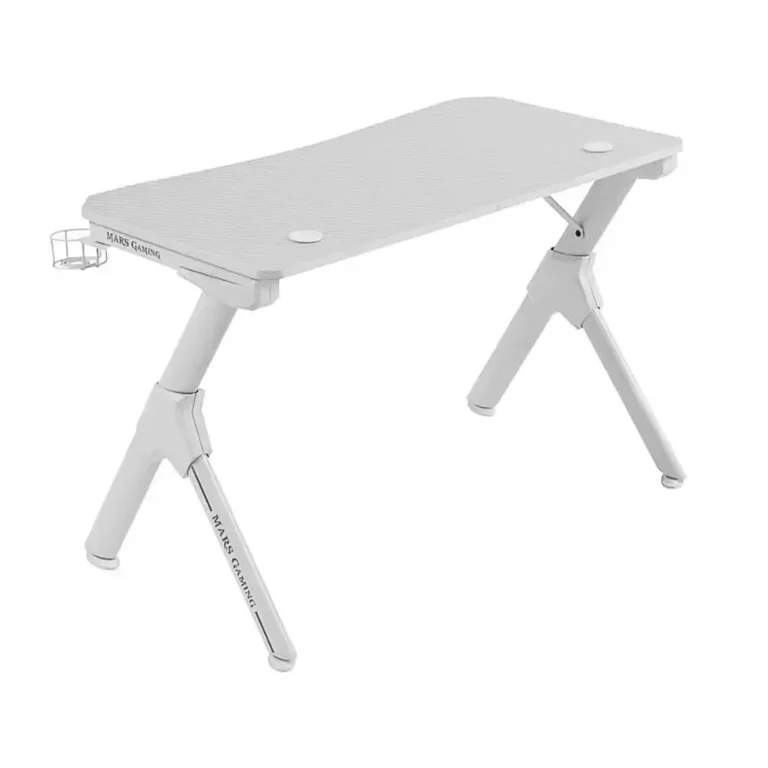 Mars Gaming MGDW Mesa Gaming Fibra de Carbono Blanca