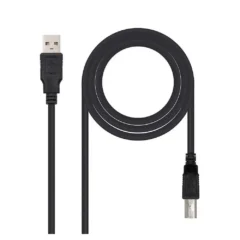 NANOCABLE CABLE USB 2.0 IMPRESORA, TIPO A M-B M, NEGRO, 1.0