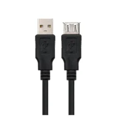 NANOCABLE 10.01.0203-BK Cable USB 2.0, tipo A/M-A/H, negro, 1.8m
