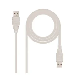NANOCABLE 10.01.0304 Cable USB 2.0, tipo A/M-A/M, Beige, 3.0m