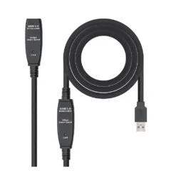 NANOCABLE 10.01.0312 Cable USB 3.0 Prolongador con Amplificador, tipo A/M-A/H, 10m