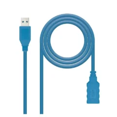 Nanocable 10.01.0902-BL Cable USB 3.0, tipo A/M-A/H, Azul, 2.0m
