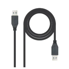 Nanocable 10.01.1001-BK Cable USB 3.0, tipo A/M-A/M, Negro, 1.0m