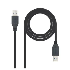 Nanocable 10.01.1002-BK Cable USB 3.0, tipo A/M-A/M, Negro, 2.0m