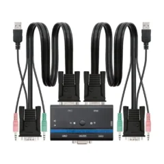 NANOCABLE KVM SWITCH VGA USB 1U-2PC+CABLE
