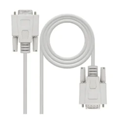 NANOCABLE CABLE SERIE NULL MODEM DB9 M - DB9 H 1.8M BEIGE