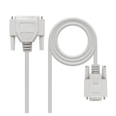 NANOCABLE CABLE SERIE NULL MODEM DB9 H - DB25 M 1.8M BEIGE