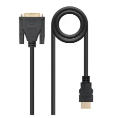 NANOCABLE CABLE DVI A HDMI, DVI18+1 M-HDMI A M, NEGRO, 3.0M