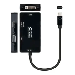 NANOCABLE CONVERSOR USB-C A VGA DVI HDMI 10 CM