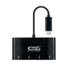 NANOCABLE ADAPTADOR USB-C A 4XUSB 3.0 TIPO A 10 CM