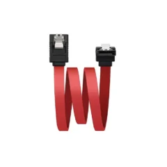 NANOCABLE CABLE SATA ACODADO ANCLAJES, ROJO, 0.5M