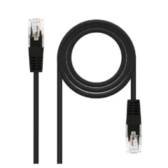 NANOCABLE CABLE RED LATIGUILLO RJ45 CAT.6 UTP NEGRO 0.5 M