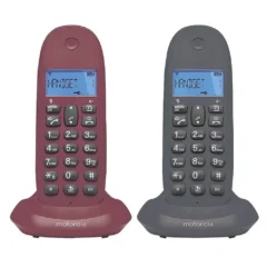 MOTOROLA C1002 LB+ TELEFONO DECT DUO GRIS-GRANATE