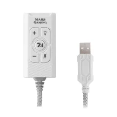 MARS GAMING TARJETA SONIDO 7.1 MSC2 USB MULTIPLATAFORMA BLANCA