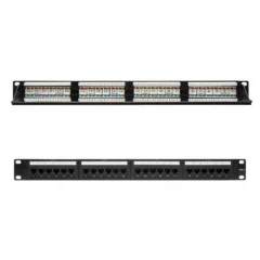 NANOCABLE PATCH PANEL 24P CAT.6 UTP 19" 1U DUAL IDC NEGRO