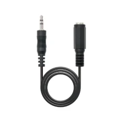NANOCABLE CABLE AUDIO, JACK 3.5 M-H, NEGRO, 3M