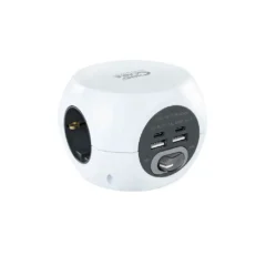 NANOCABLE BASE DE ENCHUFES CON 4 USB BLANCO