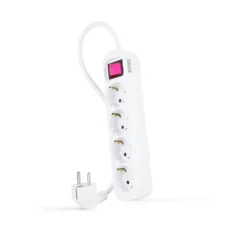 NANOCABLE REGLETA 4 TOMAS CON INTERRUPTOR BLANCA