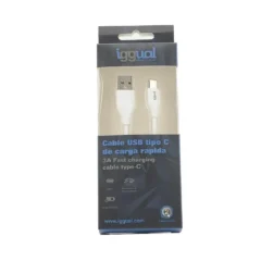 IGGUAL CABLE USB-A USB-C 100 CM BLANCO Q3.0 3A