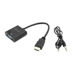 IGGUAL ADAPTADOR HDMI A VGA + AUDIO (3.5 MM)