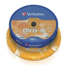 VERBATIM DVD-R 4.7GB 16X TUBO 25 UNIDADES