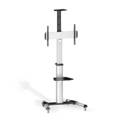 TOOQ SOPORTE TV FS1870M-B SUELO RUEDAS 37"-70" NEGRO PLATA