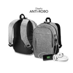 SUBBLIM MOCHILA URBAN LOCK USB ANTIRROBO 16" GRIS