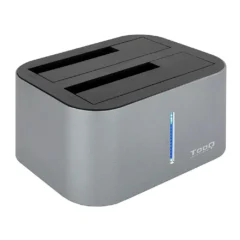 TOOQ TQDS-805G DOCK STATION DOBLE BAHÍA HDD GRIS