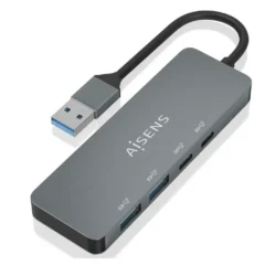 Aisens A106-0696 Hub USB 3.2 2xUSB 2xUSB Tipo-C Gris