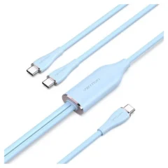 Vention CTMSG USB-C Macho - 2 x USB-C Macho Hasta 100W 480Mbps 1.5m Azul