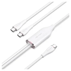 Vention CTMWG USB-C Macho - 2 x USB-C Macho Hasta 100W 480Mbps 1.5m Blanco