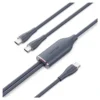 Vention CTMBG USB-C Macho - 2 x USB-C Macho Hasta 100W 480Mbps 1.5m Negro