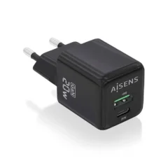 Aisens ASCH-20W2P011-BK Cargador de Pared 1xUSB Tipo-C 1xUSB 20W