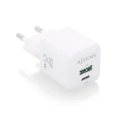 Aisens ASCH-25W2P014-W Cargador de Pared 1xUSB Tipo-C 1xUSB 25W