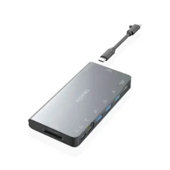 Aisens ASUC-8P015-GR Docking USB-C 1xHDMI 3xUSB 1xRJ45 1xLector 1xUSB-C Gris