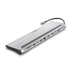 NGS WonderDock12 3xUSB 2xHDMI 1xVGA 1xRJ45 1xLector 1xJack 3.5 1xUSB-C PD Gris