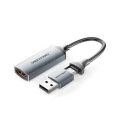 Vention ACWHA Capturadora Vídeo HDMI/H 4K USB/M - USB-C/M 10cm Negro